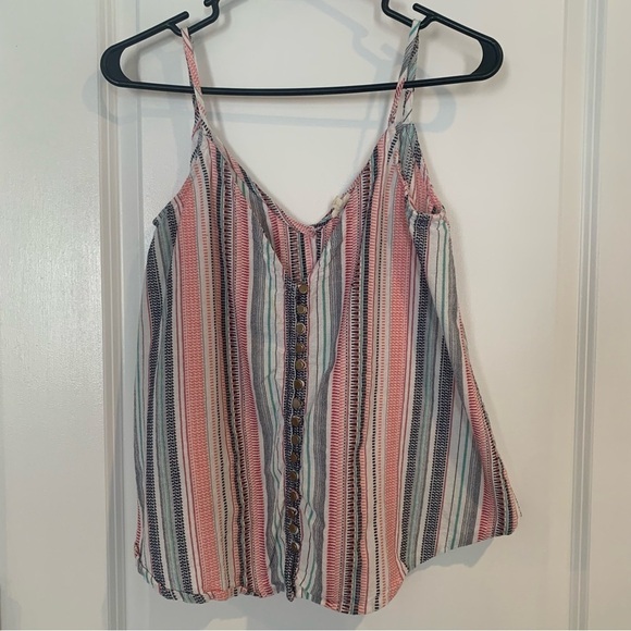En Crème Boho Striped strappy tank small - Picture 2 of 7